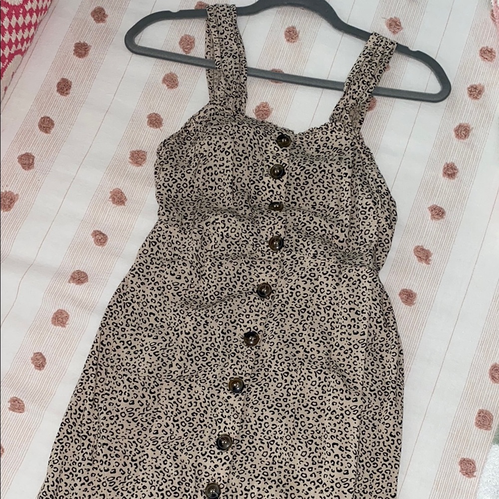 Leopard Print Button-Down Dress